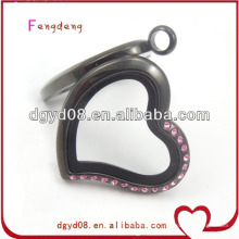 Floating charms glass pendant locket from gold supplier